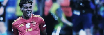 Lamine Yamal celebrating a goal with Spanish National Team